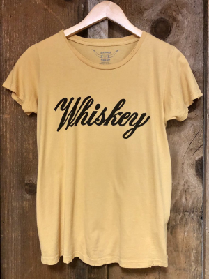 Whiskey Womens Tee Gold Dust/blk