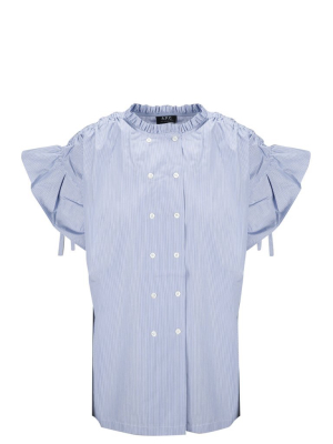 A.p.c. Suzanne Ruffle-collar Blouse