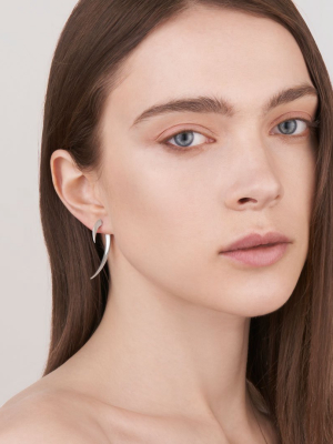 Single Silver Hook Earring