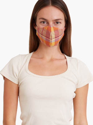 Dark Plaid Face Mask (three-pack)