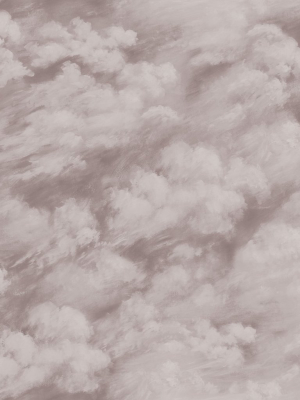 Clouds Self-adhesive Wallpaper In Fog Grey Design By Tempaper