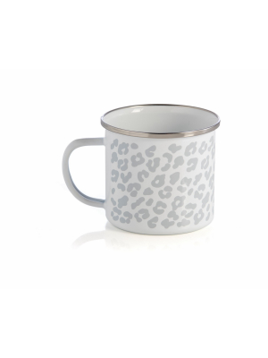 Shiraleah Leopard Print Enamel Mug