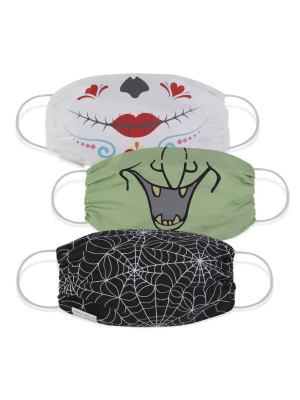 Martex-health-adult-halloween-spooky-gathered-face-mask-3-pack