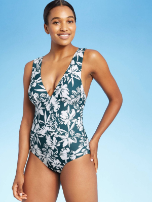 Women's Over The Shoulder Classic One Piece Swimsuit - Kona Sol™ Blue