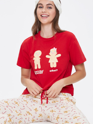 Gingerbread Tee & Pants Pajama Set