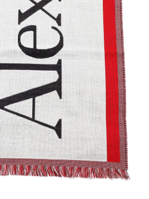 Alexander Mcqueen Logo Intarsia Scarf