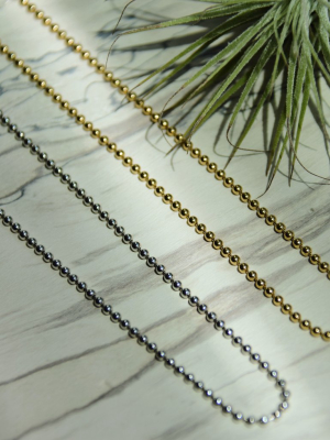 Beaded Chain Solid Gold