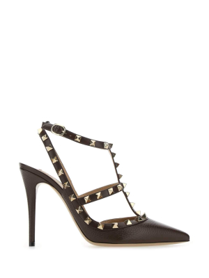 Valentino Garavani Rockstud Ankle Strapped Pumps