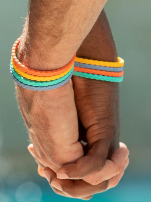 Weave Stackable Silicone Bracelet - Sunset