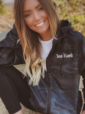 Black Camo Save Lands Wind Breaker