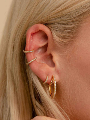 Crystal Ear Cuff In Gold