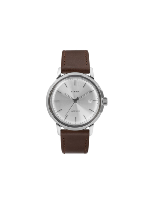 Timex Marlin® Automatic 40mm Leather Strap Watch