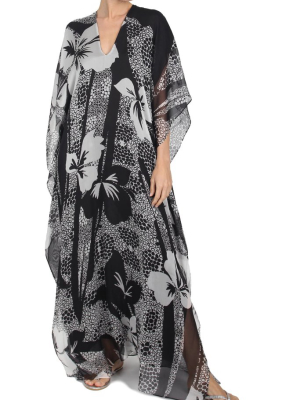 Hawaii Printed Chiffon Boubou Caftan