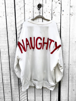 'naughty' Painted Sweatshirt
