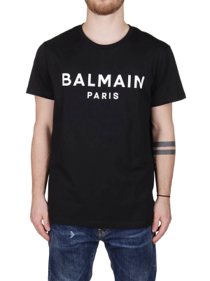 Balmain Logo Print Round-neck T-shirt