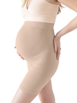Bamboo Seamless No Rub Thigh Saver | Maternity Style - Beige