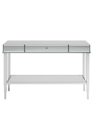 Hutton Glam Mirrored Tv Stand Entry Console - Inspire Q