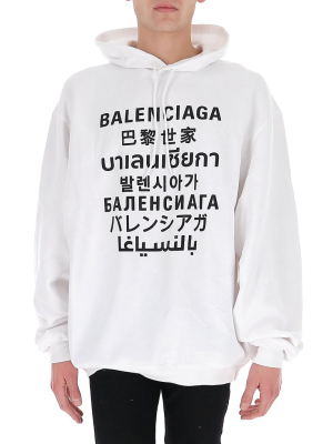 Balenciaga Languages Print Hoodie