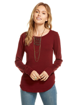 Baby Rib L/s Shirttail Layering Tee