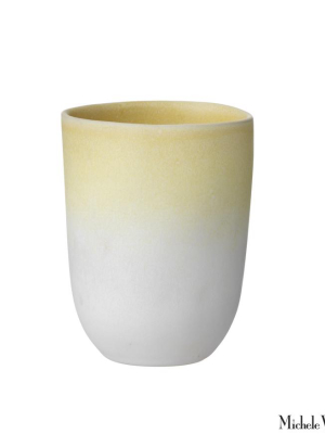 Ceramic Cup Lemon Ombre Matte Glaze