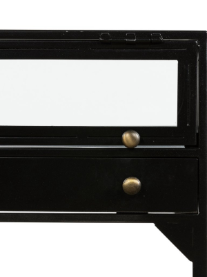 Shadow Box End Table In Black