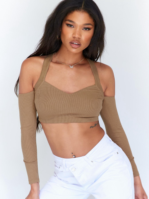 Hayes Long Sleeve Top Brown