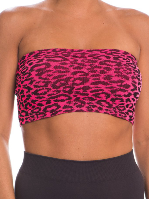 Just That Easy Pink Leopard Bandeau Top