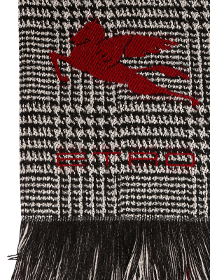 Etro Checked Fringed Scarf