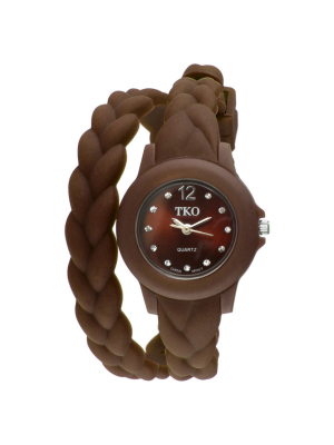 Women's Tko® Braided Rubber Double Wrap Watch