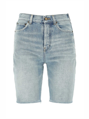 Saint Laurent High-rise Denim Shorts