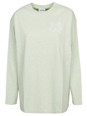 Kenzo Tiger Embroidered Long Sleeve T-shirt