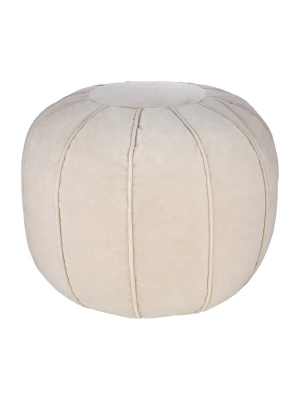 Cotton Velvet Pouf