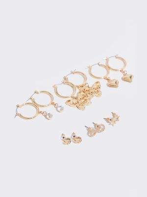 Gold Assorted Butterfly Hoop Pack