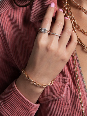 14kt Rose Gold Chain Link Lillian Bracelet