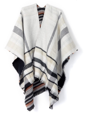 Reversible Stripe Ruana