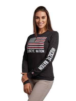 Buckeye Nation Flag Long Sleeve Tee