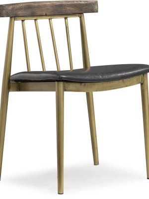 Allard Industrial Pine Dining Chair Set Of 2