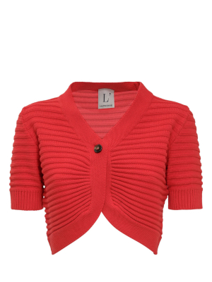 L'autre Chose Ribbed Cropped Cardigan