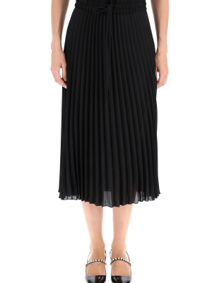 Redvalentino Pleated Midi Skirt