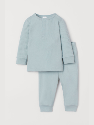 Ribbed Cotton Pajamas