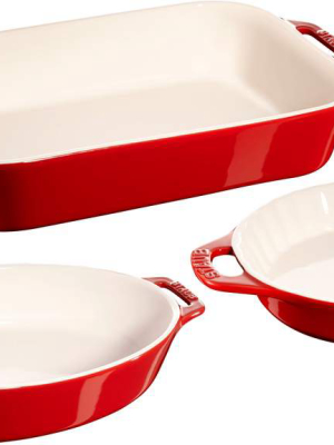 Staub Ceramics 3pc Mixed Baking Dish Set - Available In 3 Colors