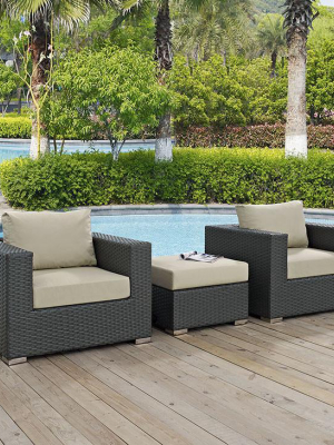 Mont Royal 3 Piece Outdoor Patio Sunbrella Sectional Set