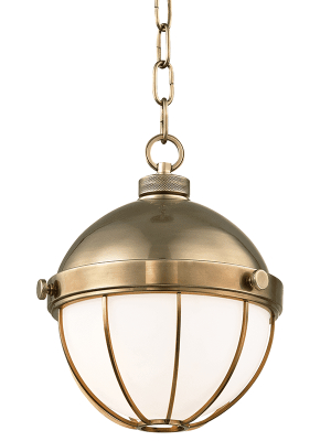 Sumner 1 Light Pendant Aged Brass