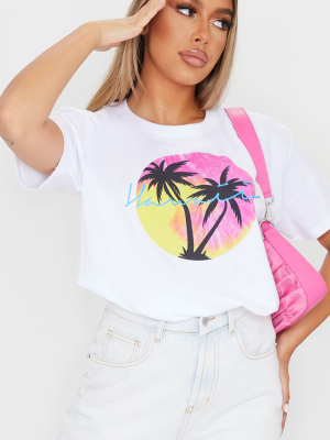 White Printed Short Sleeve T Shirt