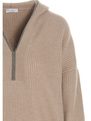 Brunello Cucinelli Knitted Hooded Sweater