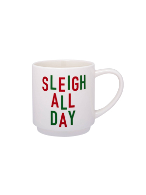 16oz Stoneware Sleigh All Day Mug - Parker Lane