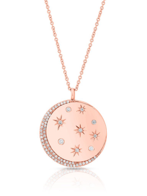 14kt Rose Gold Diamond Stellar Necklace