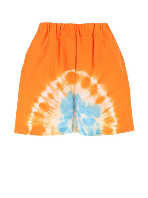 Msgm Tie-dye Print Shorts