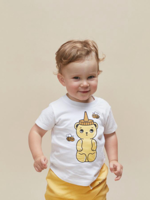 Huxbaby Honey Bear T-shirt - White