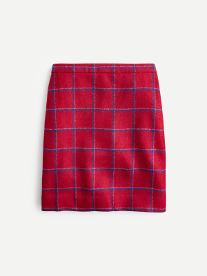 Mini Skirt In Plaid English Wool